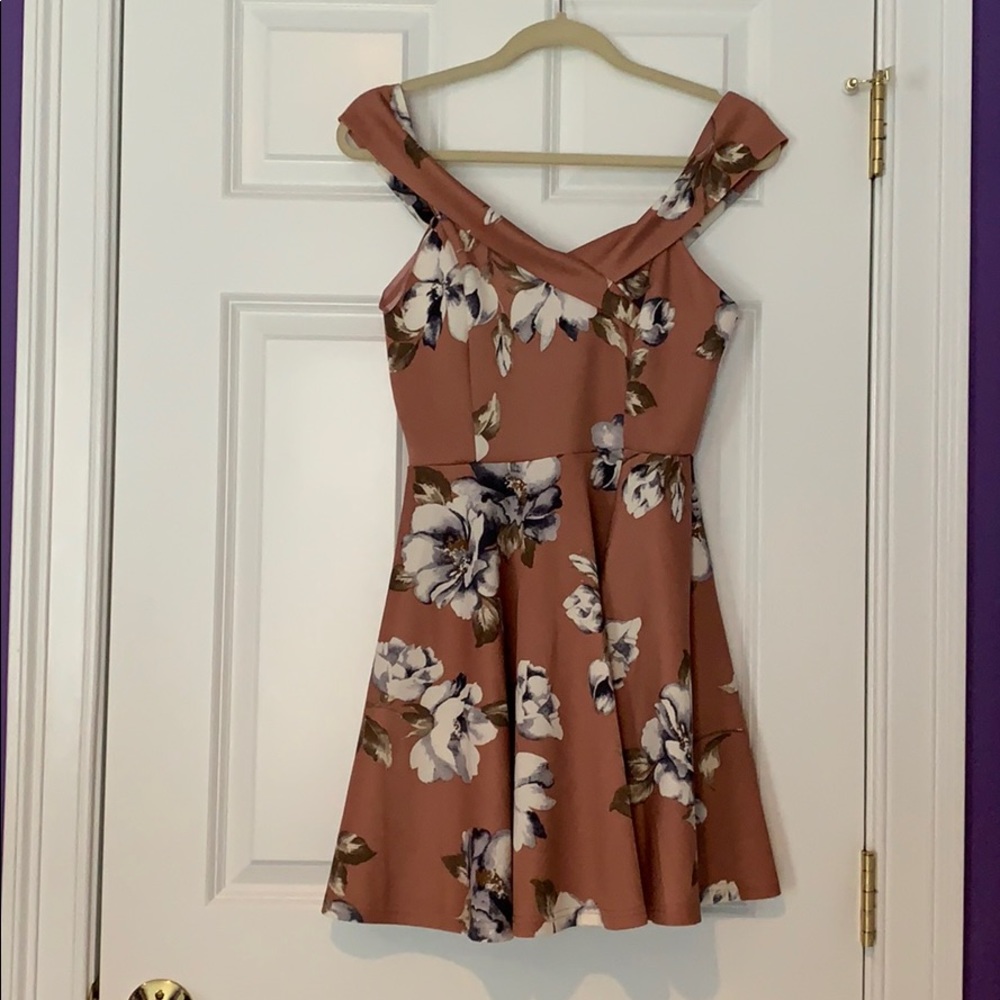 Windsor Off the Shoulder Floral Cocktail Dress